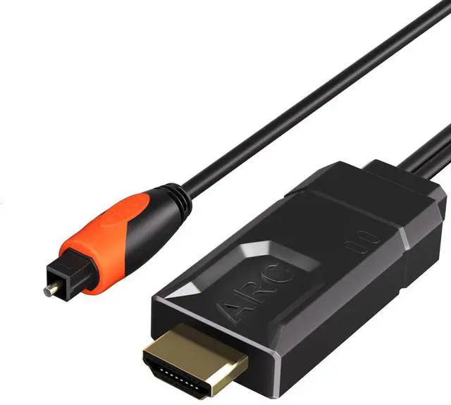 Main image of HDMI ARC/eARC to Optical Audio Converter, 192KHz ARC to Optical Adaptor Supports PCM2.0, Dolby 5.1, DTS 5.1 -ARC Audio Extractor Cable 6 FT for TV to Soundbar,Amplifier,Speaker