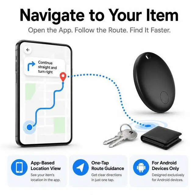 Alt view image 3 of 7 - GPS Tracker for Vehicles No Monthly Fee, Mini GPS Tracker for Kids, Tracking Devices for Cars Hidden Works with Google's Find Hub (Android Only) Pet Tag Tracker for Dogs Bike Keys (2-Pack)