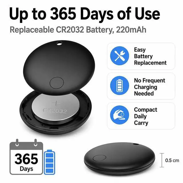 Alt view image 7 of 7 - GPS Tracker for Vehicles No Monthly Fee, Mini GPS Tracker for Kids, Tracking Devices for Cars Hidden Works with Google's Find Hub (Android Only) Pet Tag Tracker for Dogs Bike Keys (2-Pack)