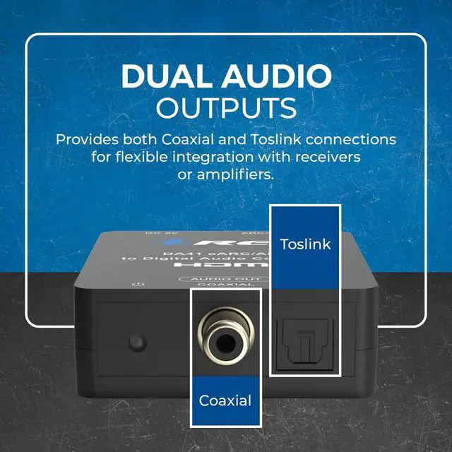 Alt view image 7 of 7 - eARC/ARC to Digital Audio Converter Extractor PCM 2.0 Dolby 5.1 DTS 5.1