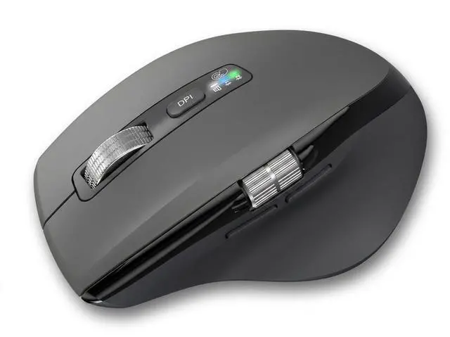 Main image of Wireless Side Scroll Mouse with Multi-Device, Ergonomic Computer Mice with Smart Flying Scroll, Quiet Click, 4-Level DPI for Computer, Laptop, iPad, Tablet, MacBook (Grey)
