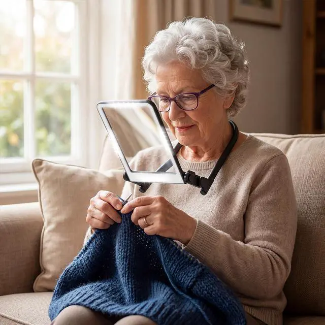 Main image of 3X Neck Magnifying Glass with Light, Hands Free Magnifier with Light, Magnifying Glass for Reading Close Work, 40 LED Lights Page Magnifier, Lighted Magnifying Glass with 3 Modes