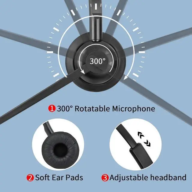Alt view image 2 of 7 - with Mic for PC Computer Laptop Headphones with Noise Cancelling Microphone in-line Control for Home Office Online Class Teams Zoom