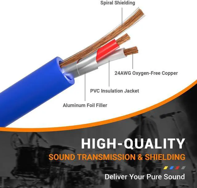 Alt view image 3 of 6 - 4-Channel XLR Snake Cable, Color-Coded XLR Male to Female Patch Wire w/OFC Copper, 3 Ft Splitter Cable, Balanced Microphone Cable for DJ Mixers, IEM & Mic Systems (PCBL-4IN1-3)