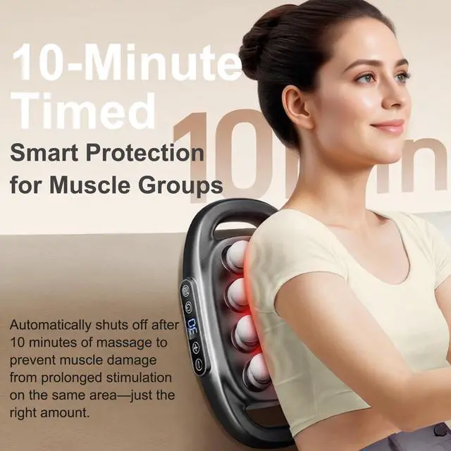 Alt view image 5 of 7 - 20 Head Massage Gun, Deep Tissue Percussion Back Massager with 3 Modes & 30 Intensities, Quiet Muscle Massage Pain Relief, Portable Percussion Massage Gun for Back, Neck, Shoulders, Legs, Waist, Body