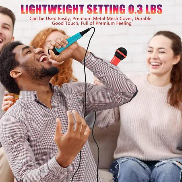 Alt view image 7 of 7 - 2-Piece 10FT Wired USB Device Microphone for Switch Gaming/PS5/PS4/XBOXONE/PC Gaming Microphone, 2 People Can Sing at the Same Time, High Sound Quality Capture, Anti-Tension Audio Cable