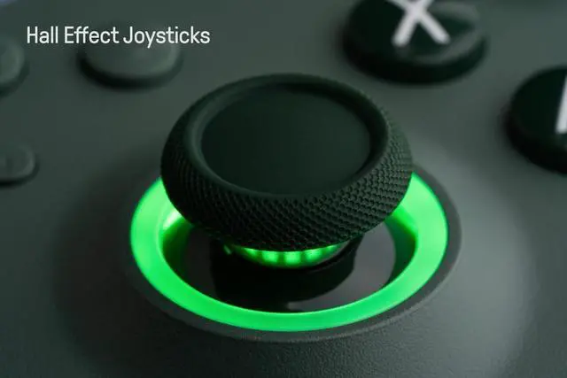 Alt view image 3 of 7 - Ultimate C Hall Effect Joysticks/Hall Trigger Wired Controller with RGB Lighting Fire Ring, 3.5mm Audio Jack for Xbox Series X|S, Xbox One, Windows 10/11 - Officially Licensed (Dark Green)