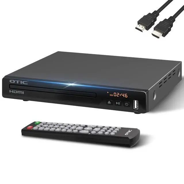 Main image of All Region HDMI DVD Player for TV, Multi Formats & Metal Housing, Compact CD Player with USB Port/Dolby Digital Sound for Smart TV, Elderly, Home Stereo System, Included HDMI Cable & Remote