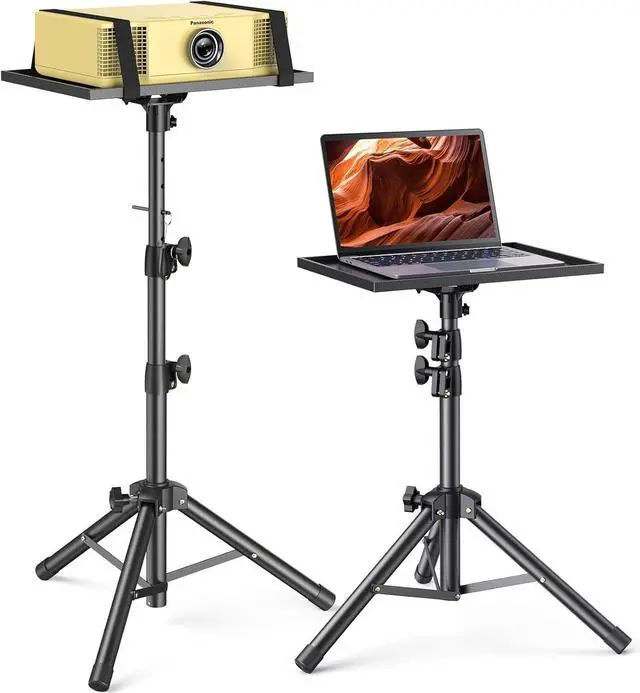 Main image of Height Adjustable Projector Tripod Stand for 26 to 51 inch, Foldable Laptop Tripod Stand, Portable Outdoor Projector Stand for Laptop, Projector, DJ, or Sheet Music-AMPS02