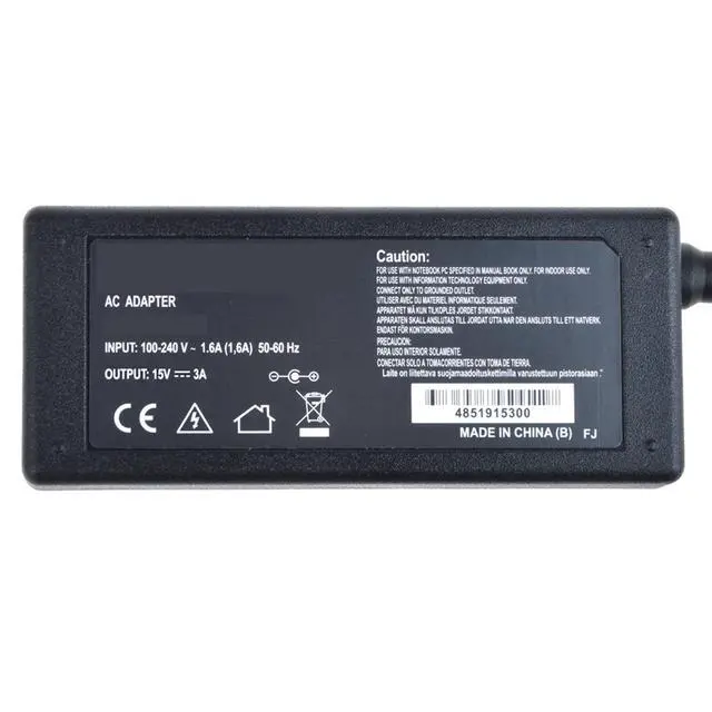 Alt view image 2 of 4 - 15V 3A 2A 1A AC DC Power Supply Adapter, 15 Volts 3 Amps DC Plug 5.5 x 2.1mm & 2.5mm for 15 Volt 1A 1.1A 1.2A 1.3A 1.4A 1.5A 2A 3A 100mA~3000mA 45 Watts Equipment (Center Positive)