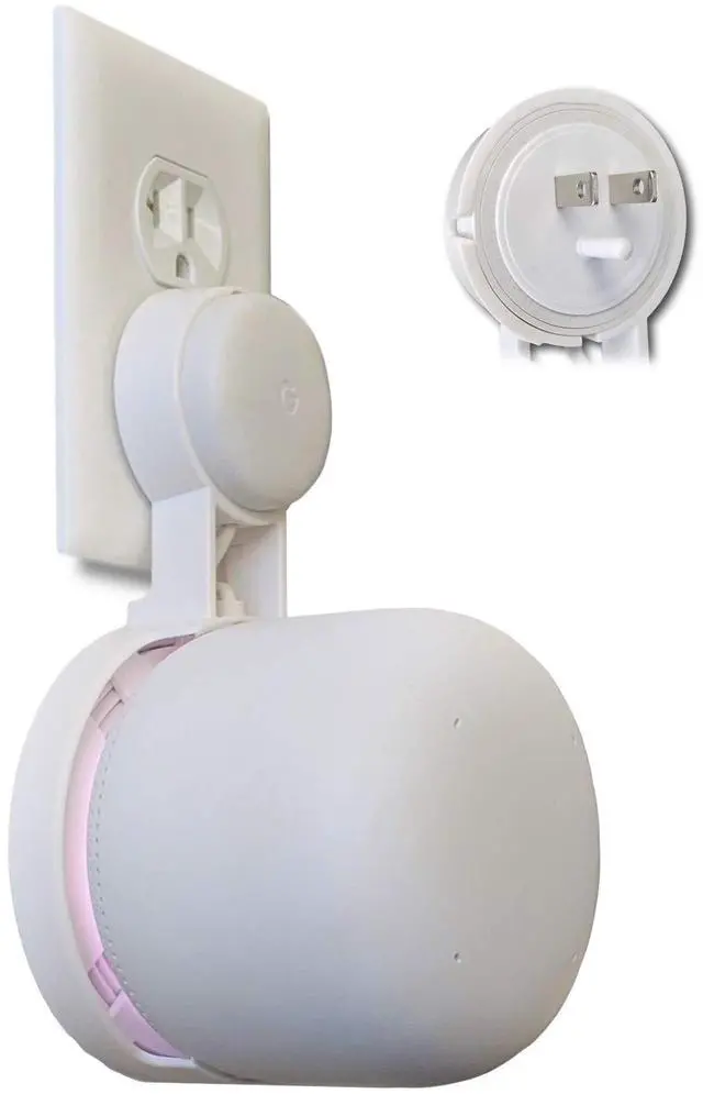 Main image of Nest WiFi Point Genie: The Simplest Lowest Profile Outlet Holder Mount for Google Nest WiFi Point | Reinforced Support | Great Sound | Open Access | No Messy Screws! (1-Pack)