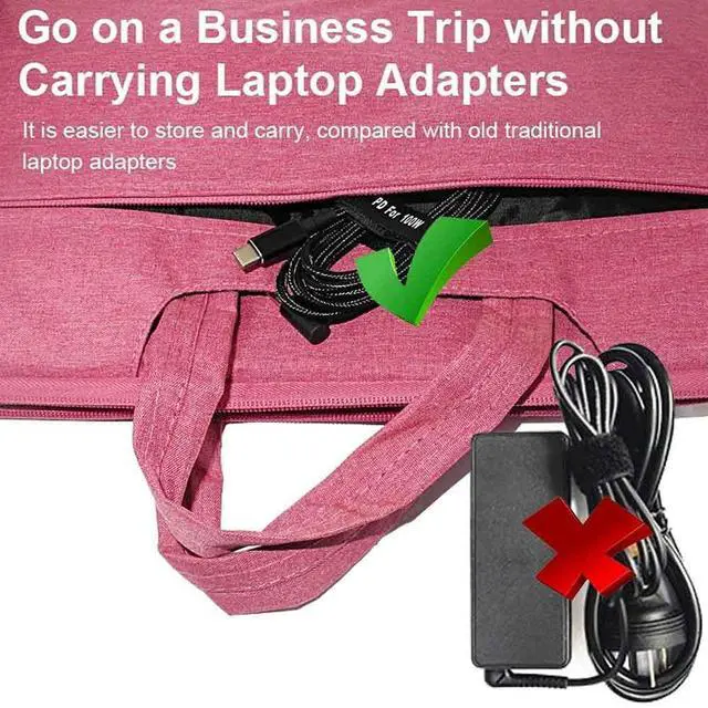 Alt view image 2 of 6 - USB C to 4.5mm Laptop Charging Cable Adapter Male Type C to DC 4.5 x 3.0mm Converter Braided 6.5ft Fast 100W PD Power Charger Supply Cord for Vostro 12 17 11 XPS 14 3000 7000 5000 13 15 Inspiron Dell