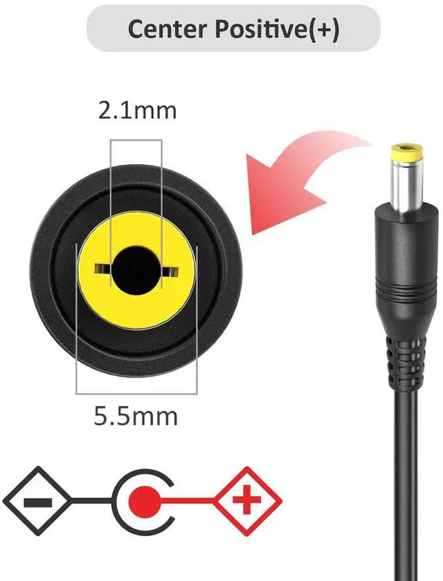 Alt view image 7 of 7 - 5V 3A 2A 1A Power Supply Adapter DC 5V Power Cord Wall Charger with 5.5x2.1mm DC Plug Jacks Tips for TV Box Tablet Speaker DVD Record Player GPS Webcam Router Alarm Clock