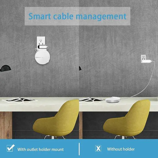 Alt view image 4 of 6 - Outlet Holder Mount for TP-Link Deco M5/P7 Whole Home Mesh WiFi System, Sturdy Wall Mount Bracket for TP-Link Home WiFi by Koroao (1-Pack)