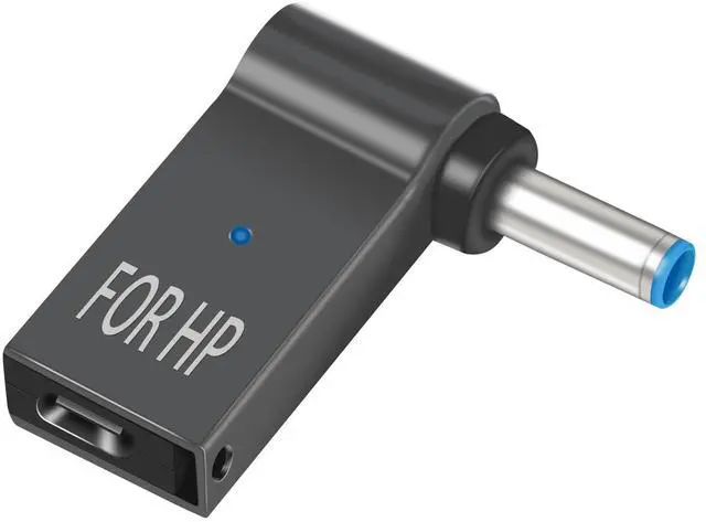 Main image of USB C to 4.5mm Charger Convertor Type C to 4.5 x 3.0mm Plug Converter 100W PD Charger Connector for HP 15-f211wm 15-f233wm 15-f278nr, HP Envy Pavilion Stream X360 13 15 17 Chargers