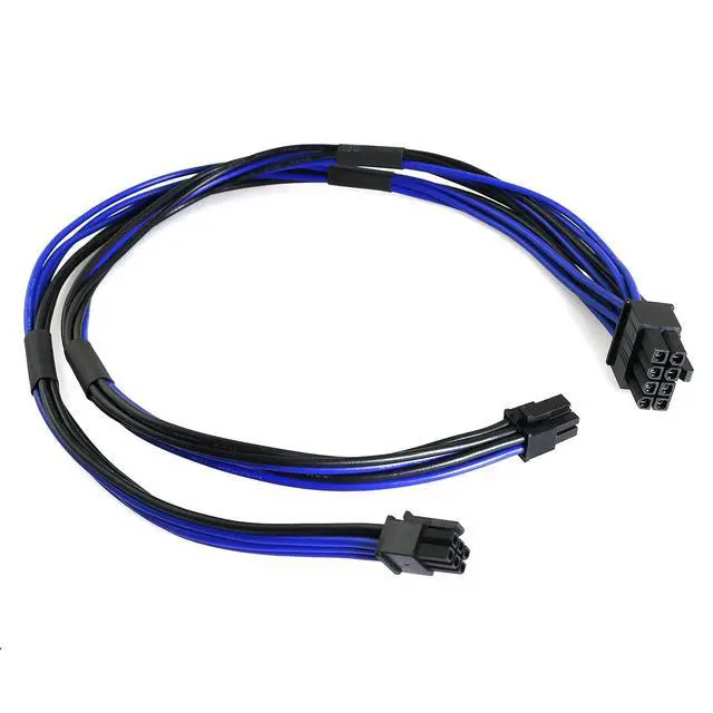 Alt view image 2 of 5 - Dual Mini 6 Pin to 8 Pin PCI Express Video Card Power Adapter Cable for Mac Pro Tower/Power Mac G5