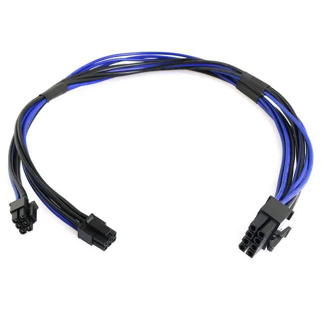 Alt view image 3 of 5 - Dual Mini 6 Pin to 8 Pin PCI Express Video Card Power Adapter Cable for Mac Pro Tower/Power Mac G5