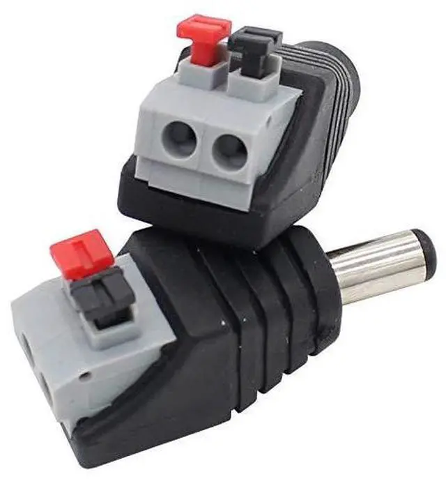 Alt view image 2 of 5 - DC Power Connector Plug 10 Pairs Male and Female DC Connector 5.5mm x 2.1mm Power Jack Plug Adapter Socket for CCTV Camera and Led Strip