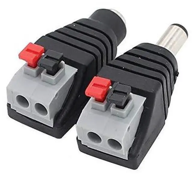 Alt view image 4 of 5 - DC Power Connector Plug 10 Pairs Male and Female DC Connector 5.5mm x 2.1mm Power Jack Plug Adapter Socket for CCTV Camera and Led Strip