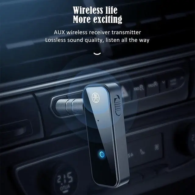 Alt view image 2 of 7 - Bluetooth AUX Adpater for Car, 2 in 1 Bluetooth 5.0 Transmitter Receiver, 3.5mm Aux Audio Adapter, Wireless Audio Receiver for for Cars, Speakers, Stereo Systems and Headphones