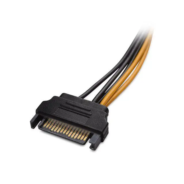 Alt view image 4 of 4 - 2-Pack 6 Pin to SATA Power Cable (SATA to 6 Pin PCIe) - 8 Inches