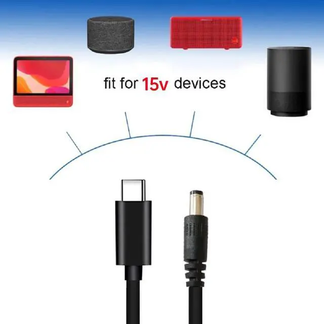Alt view image 3 of 5 - USB C to DC 5.5mm x 2.5mm(Compatible with 5.5mm x 2.1mm) Power Cord, USB Type C Input to DC 15V 3A Out Power Cable, Work with PD Charger and PD Power Bank. Portable for Outdoor Test (15, Volts)