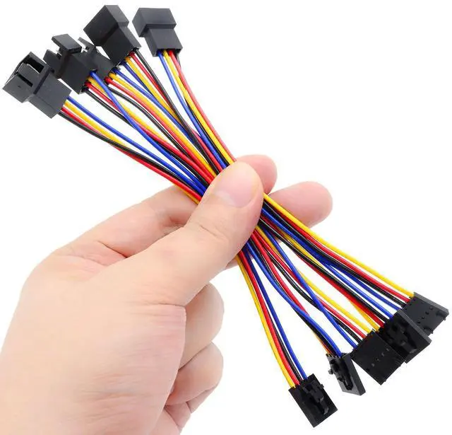 Alt view image 5 of 7 - 5Pcs 5Pin to 4Pin Fan Adapter Cable,PC CPU Fan Connector Converter Interface Conversion Line,for 4 Pin Temperature Control Fan Header or 3 Pin Silent Fan,6.7inch/17cm