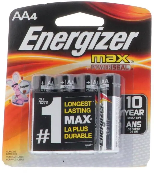 Main image of (Pack of 2) E91BP-4 AA Alkaline 4 Batteries per Package