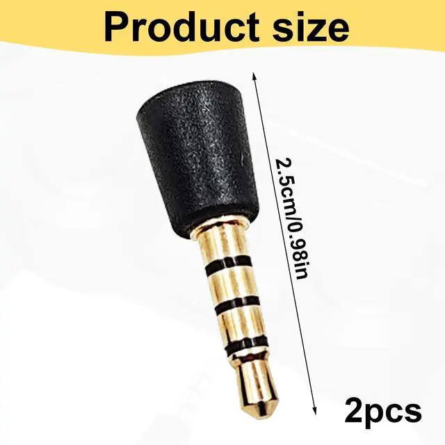 Alt view image 2 of 7 - 3.5mm Microphone, Mini Gaming Mic Compatible with PS5 Controllers, Phones, Laptops, Tablets, Cameras, and More (2 Pack)