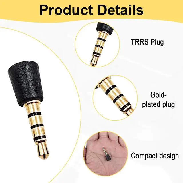 Alt view image 3 of 7 - 3.5mm Microphone, Mini Gaming Mic Compatible with PS5 Controllers, Phones, Laptops, Tablets, Cameras, and More (2 Pack)