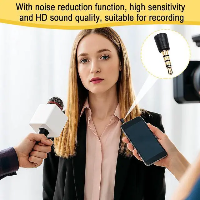 Alt view image 6 of 7 - 3.5mm Microphone, Mini Gaming Mic Compatible with PS5 Controllers, Phones, Laptops, Tablets, Cameras, and More (2 Pack)