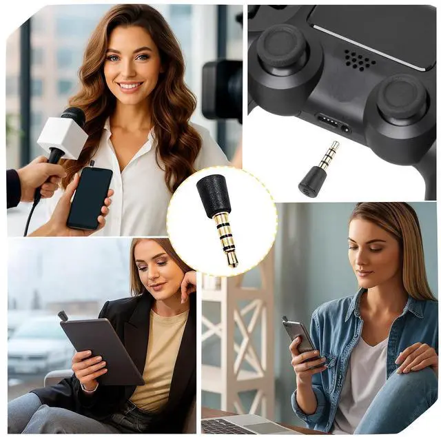 Alt view image 7 of 7 - 3.5mm Microphone, Mini Gaming Mic Compatible with PS5 Controllers, Phones, Laptops, Tablets, Cameras, and More (2 Pack)
