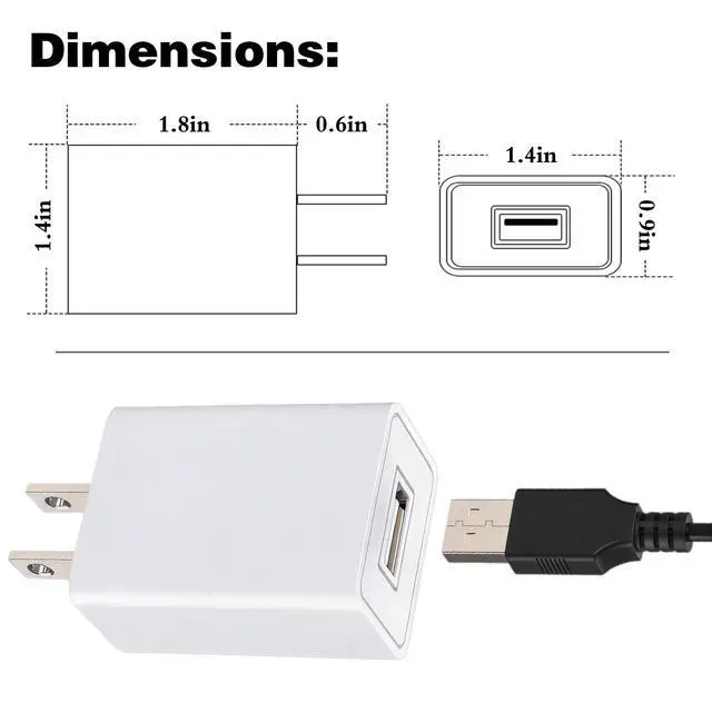 Alt view image 7 of 7 - USB Charger Block 5v 2a Power Adapter 5V/2A usb Plug for Wall Outlet 10W Power Charging Supply 5 Volt 2000mA Head Single USB Port Compatible iPhone 14 Plus 13 Pro Max 12 Mini 11 Pro XS XR X SE 8 7 6 5