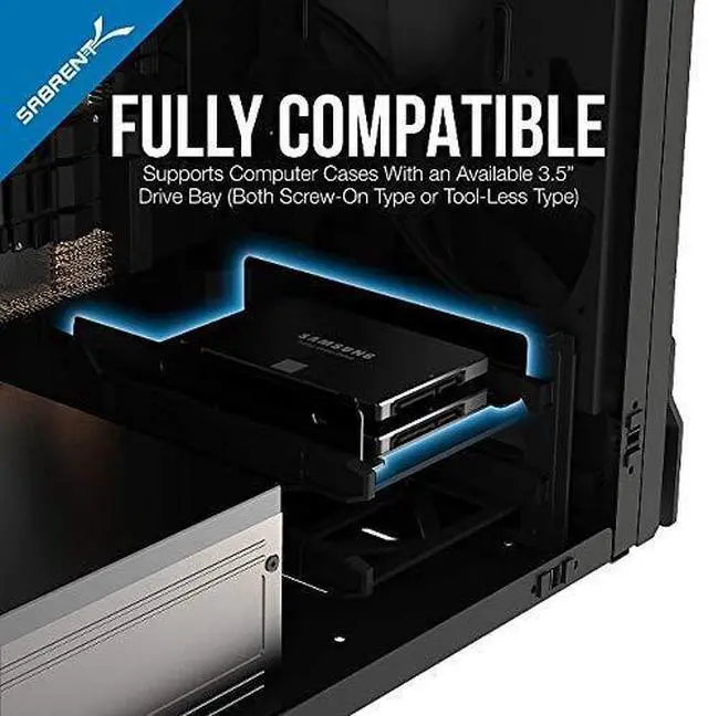 Alt view image 4 of 7 - 2.5 Inch to 3.5 Inch Internal Hard Disk Drive Mounting Bracket Kit (BK-HDDF)