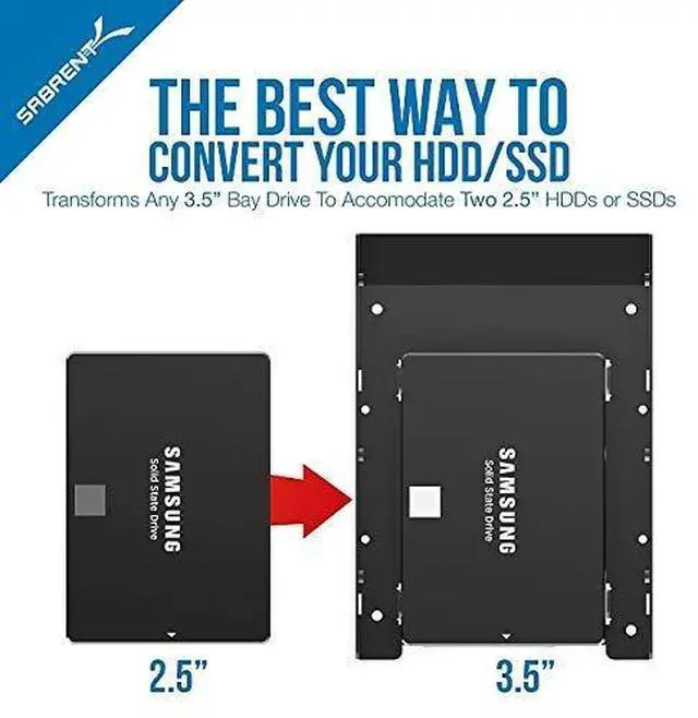 Alt view image 7 of 7 - 2.5 Inch to 3.5 Inch Internal Hard Disk Drive Mounting Bracket Kit (BK-HDDF)