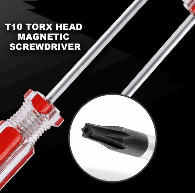 Alt view image 3 of 7 - 1 Pc T10 Torx Screwdriver, T10 x 75mm Magnetic Tip Screwdriver with Insulated PVC Handle, Security Torx Screwdriver for Repairing Device, Appliance