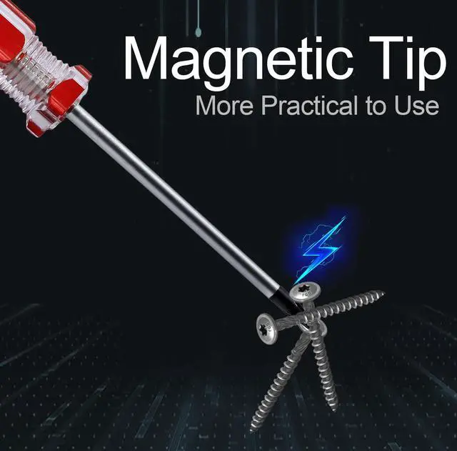 Alt view image 4 of 7 - 1 Pc T10 Torx Screwdriver, T10 x 75mm Magnetic Tip Screwdriver with Insulated PVC Handle, Security Torx Screwdriver for Repairing Device, Appliance