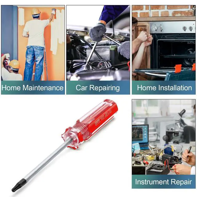 Alt view image 7 of 7 - 1 Pc T10 Torx Screwdriver, T10 x 75mm Magnetic Tip Screwdriver with Insulated PVC Handle, Security Torx Screwdriver for Repairing Device, Appliance