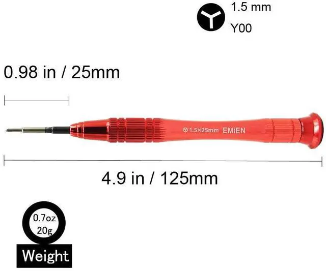 Alt view image 4 of 6 - Nintendo Switch Triwing Screwdriver, EMiEN 1.5mm Y00 Tri-point Tri wing Screwdriver for Nintendo Switch Joy-Con Controller Repair,Samsung Gear S2 S3 Smartwatch Repair
