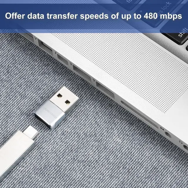 Alt view image 2 of 6 - USB to USB C Adapter 4 Packs for iPhone Fast Charging, Transfer and Type C OTG Convert. USBC to A Compatible with iPhone 17/16/15 Plus Pro Max,iPad Pro Air 7/6/5 Almost USB Devices