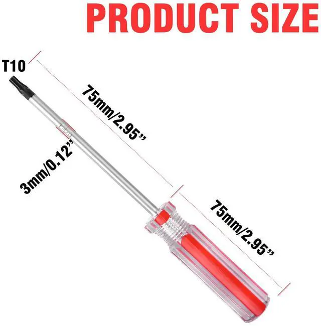 Alt view image 2 of 6 - T10 Torx Screwdriver - Premium S2 Steel Screwdriver for Electronics Repair, Home Appliances & DIY Projects
