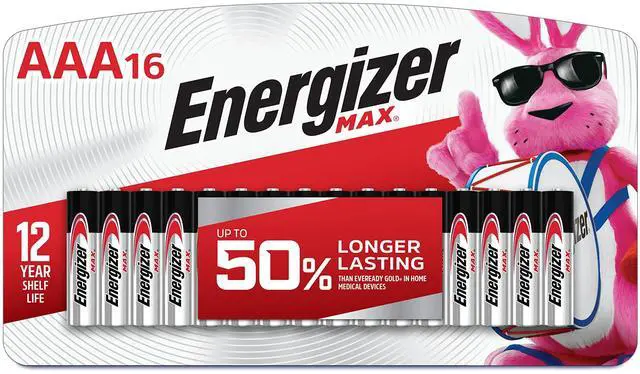 Main image of Energizer MAX AAA Batteries (16 Pack), Triple A Alkaline Batteries