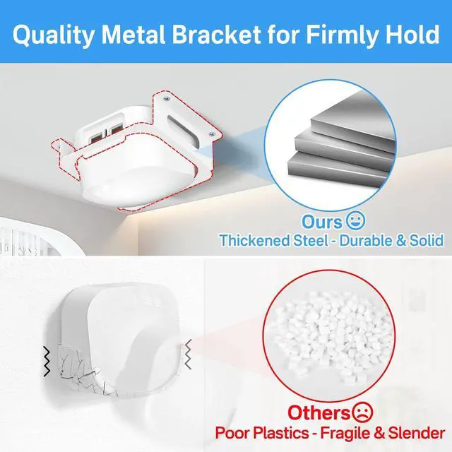 Alt view image 4 of 7 - 2 in 1 Metal Ceiling Mount Bracket for eero 6 Plus / eero 6 Ceiling Mount or Wall Mount for eero 6 / eero 6+ Mesh Wi-Fi System with Dual Installation Options for Versatile Use
