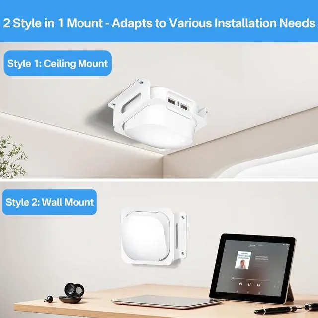 Alt view image 3 of 7 - 2 in 1 Metal Ceiling Mount Bracket for eero 6 Plus / eero 6 Ceiling Mount or Wall Mount for eero 6 / eero 6+ Mesh Wi-Fi System with Dual Installation Options for Versatile Use