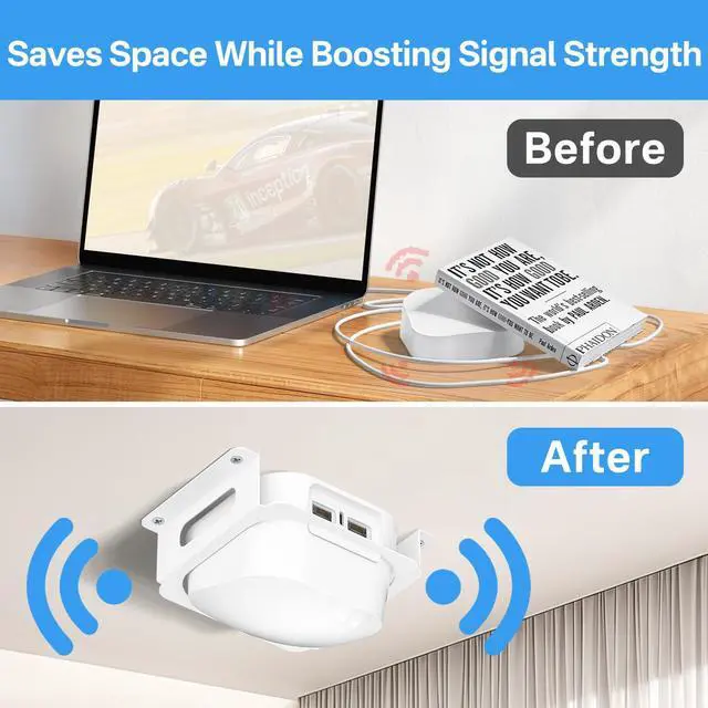 Alt view image 7 of 7 - 2 in 1 Metal Ceiling Mount Bracket for eero 6 Plus / eero 6 Ceiling Mount or Wall Mount for eero 6 / eero 6+ Mesh Wi-Fi System with Dual Installation Options for Versatile Use