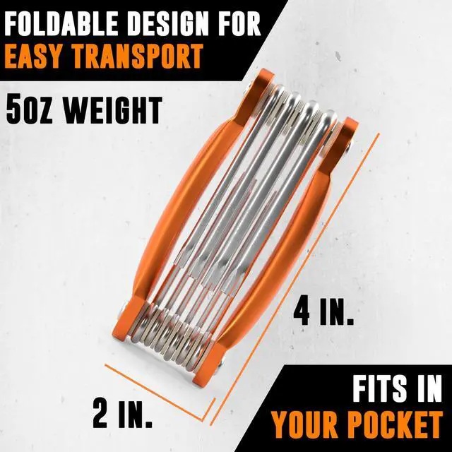 Alt view image 5 of 6 - Mutt Tools Tamper Proof Star Wrench Set Folding Security Torx Set with Hole in Middle For Regular and Security Torx Key Screws, Tamper Resistant Star Key Wrench