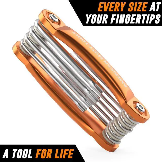 Alt view image 6 of 6 - Mutt Tools Tamper Proof Star Wrench Set Folding Security Torx Set with Hole in Middle For Regular and Security Torx Key Screws, Tamper Resistant Star Key Wrench