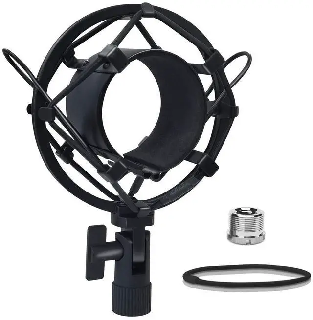 Main image of Universal Microphone Shock Mount, Mic Clip Holder for Diameter 47mm-53mm Mic Anti Vibration Adjustable High Isolation Shock Mount