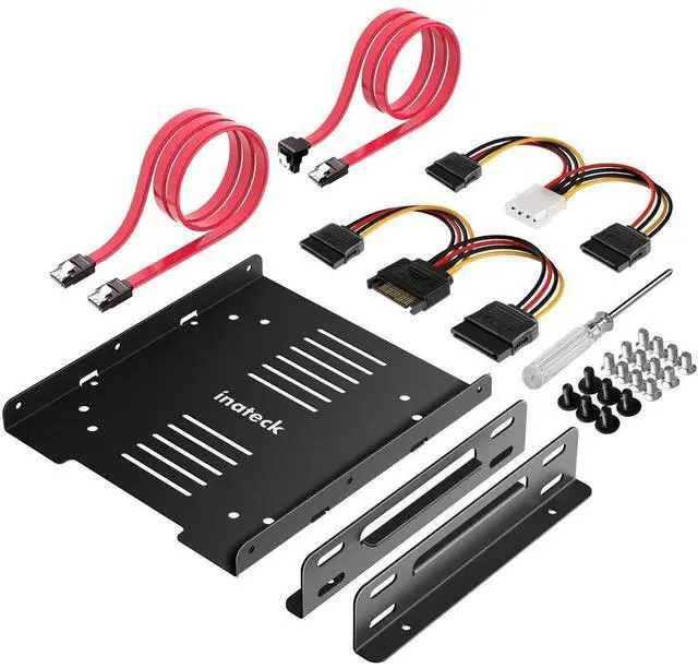 Main image of 2.5 to 3.5 Adapter, Inateck SSD Mounting Bracket with SATA Cables and SATA Power Cable, ST1004