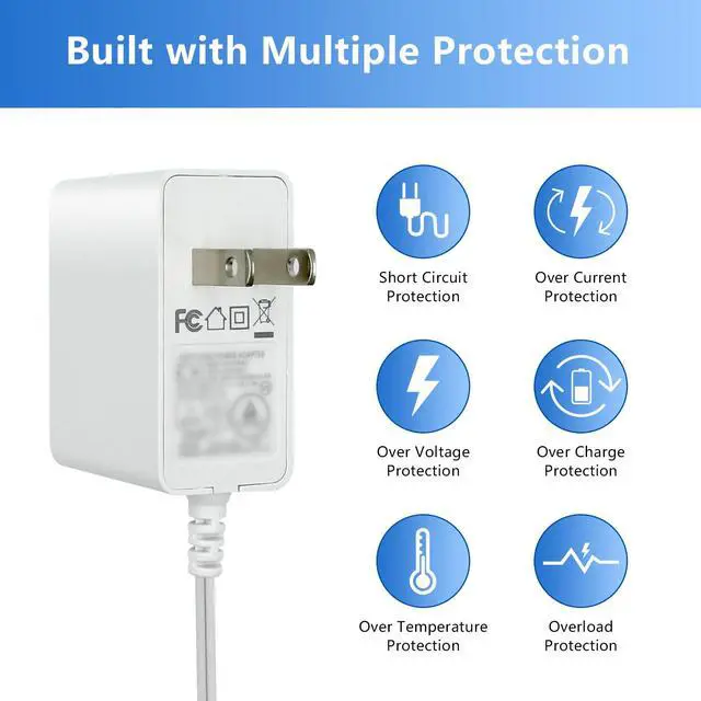 Alt view image 4 of 7 - 5V 1A DC Power Supply Adapter 5W AC/DC Charger AC 100V-240V to D C 5 Volt 1Amp 0.5A Replacement Power Cord for Security Camera Baby Monitor Graco Swing TV Box Raspberry Pi Type C